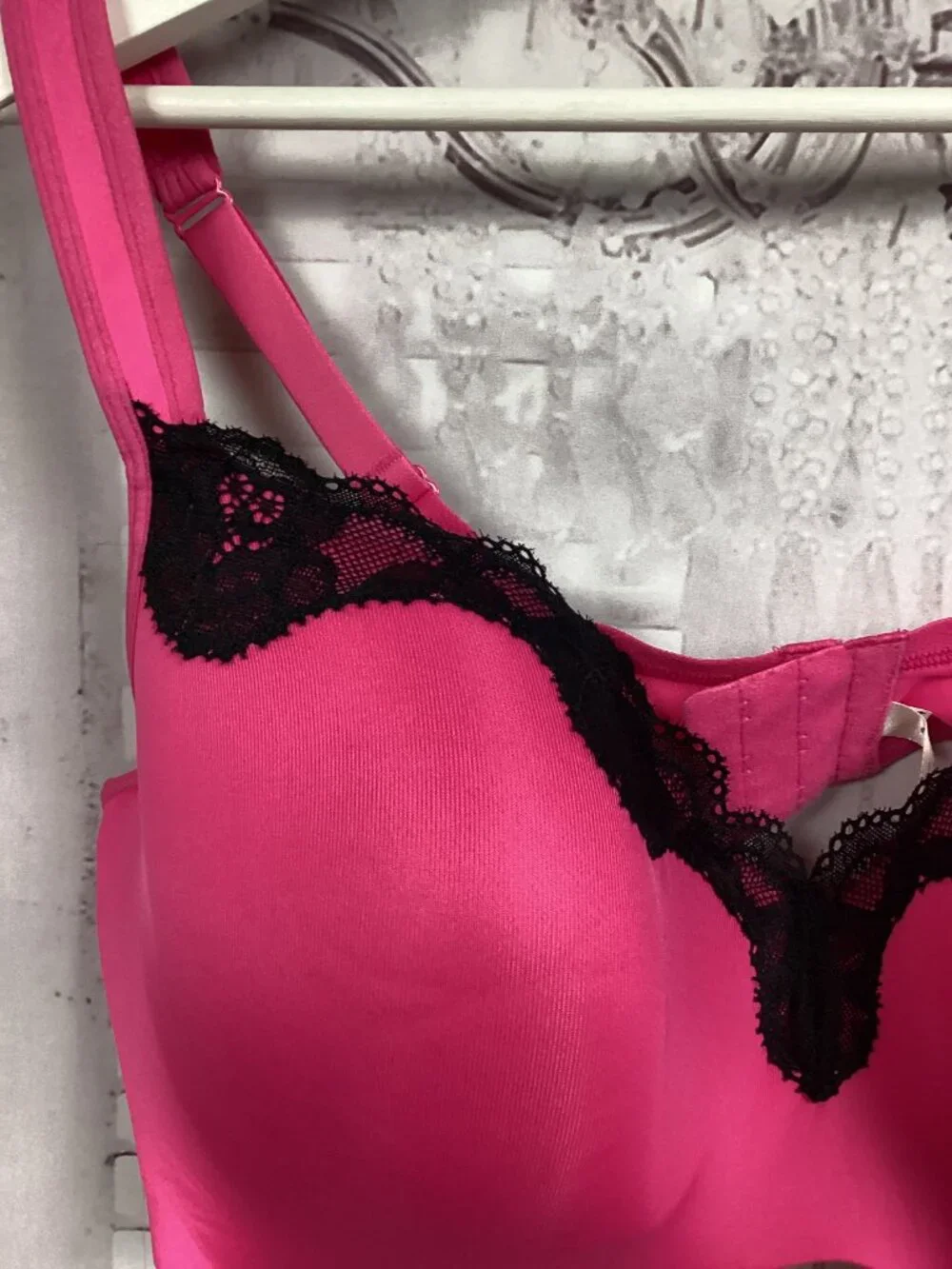 Cacique Pink Bra Lace Trim Balconette NWT 42DD